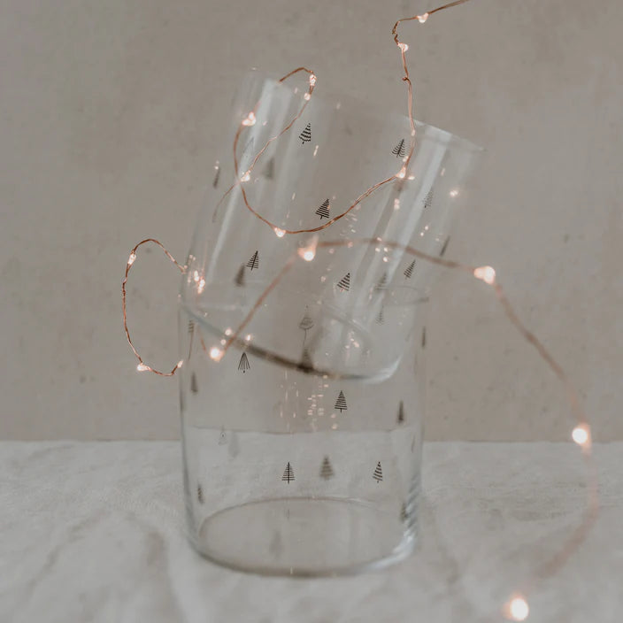 Trinkglas 2er Set Tanne schwarz