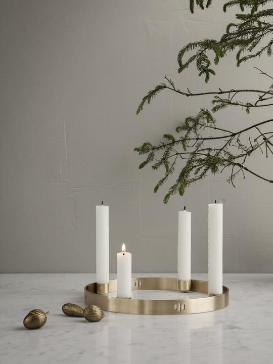 Candle Holder Circle Small Brass