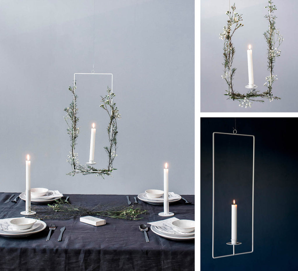 Torpa White hanging candlestick