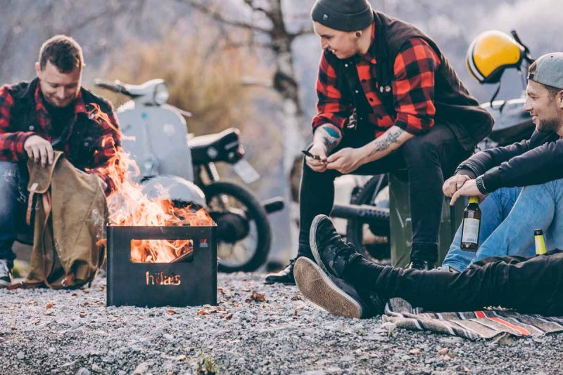 Beer Box Feuerkorb schwarz