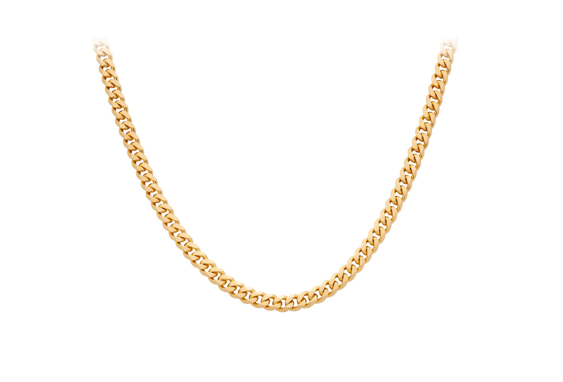 Rock Solid Necklace 45cm 925er Silber, 18k vergoldet