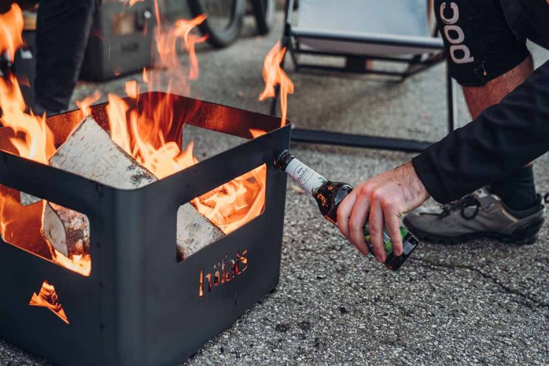 Beer Box Feuerkorb schwarz