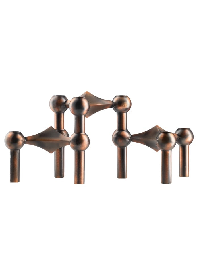 Stoff Nagel Kerzenhalter 3er Set