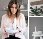 Lidatorp XL weiß candlestick 26x26x7