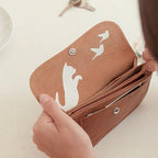 Wallet Cat Chase Medium Cognac