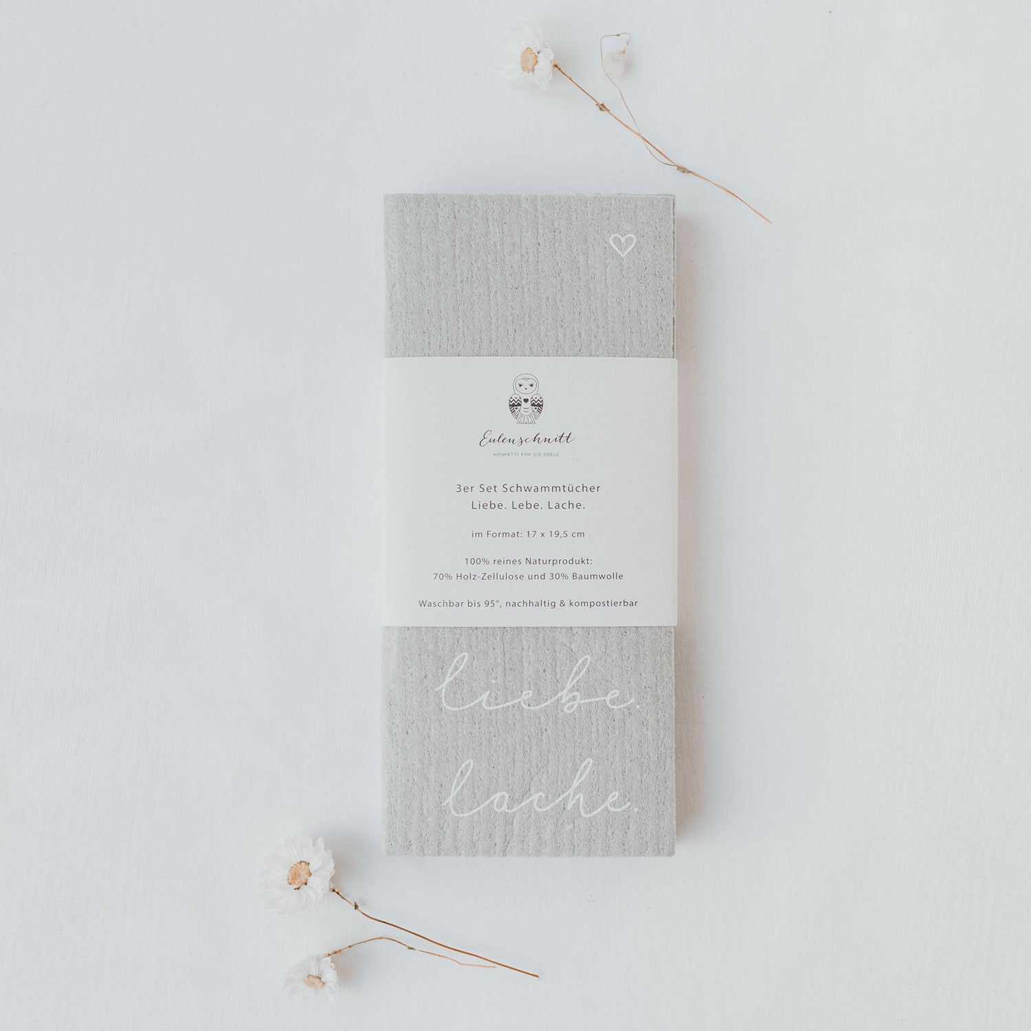Schwammtücher Lebe Liebe Lache