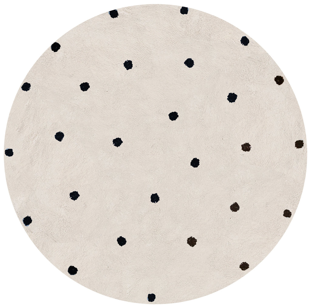 Runder Teppich Punkte