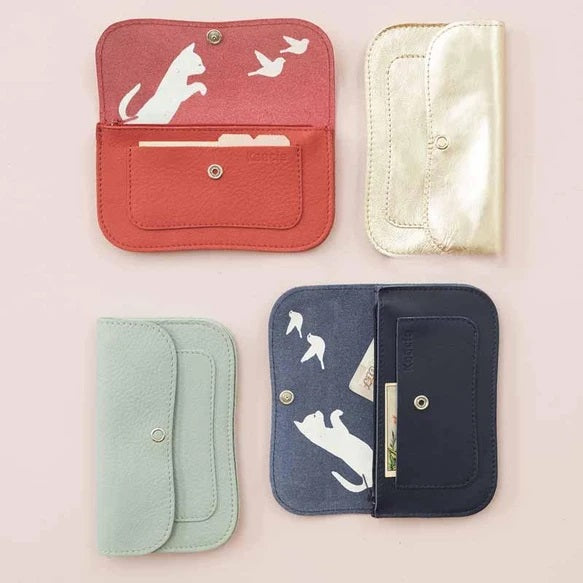 Cat Chase Wallet Medium Coral